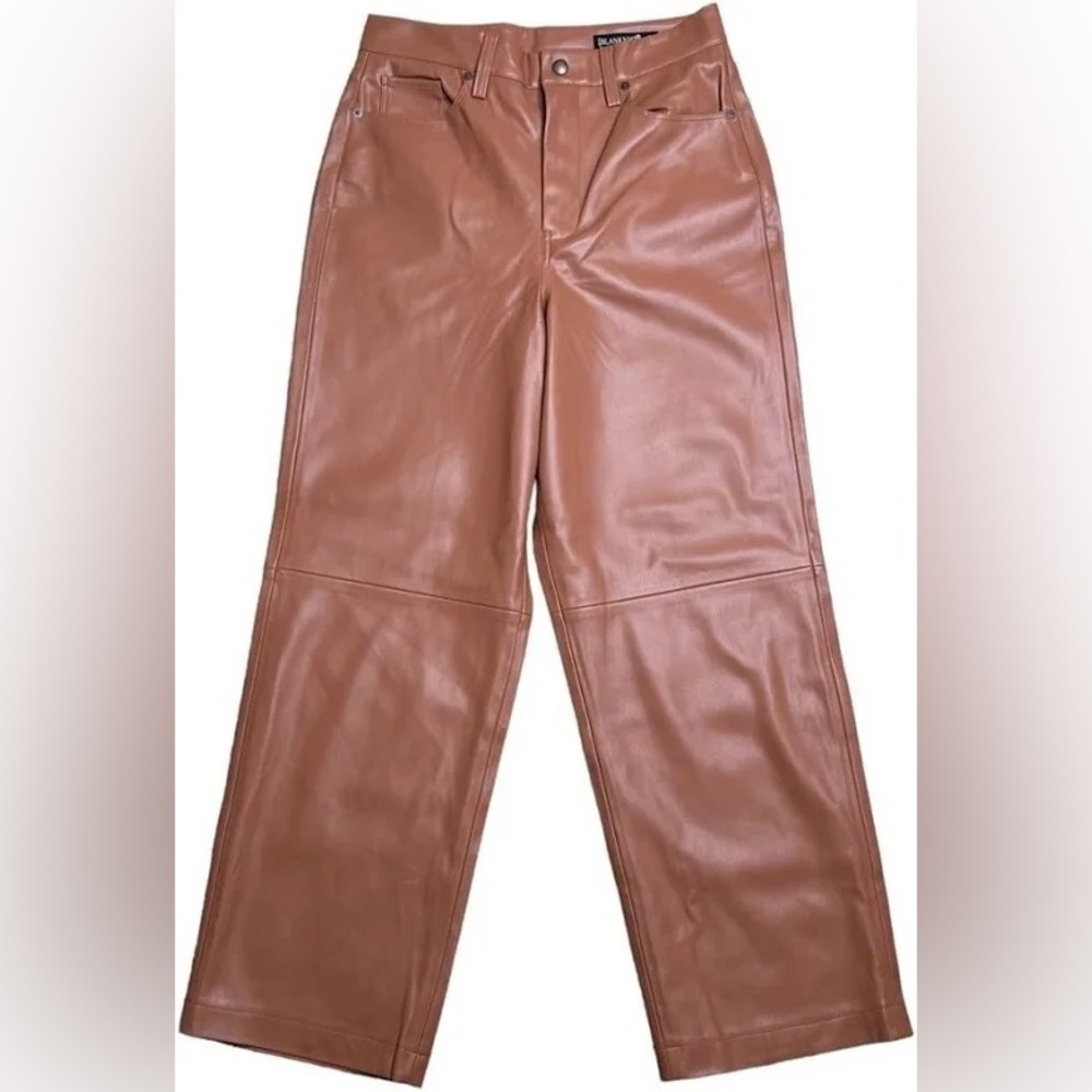 BlankNYC Baxter rib cage straight leather pants